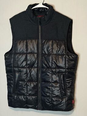 Coleman mens outdoor puffer vest size medium black full zip camping.